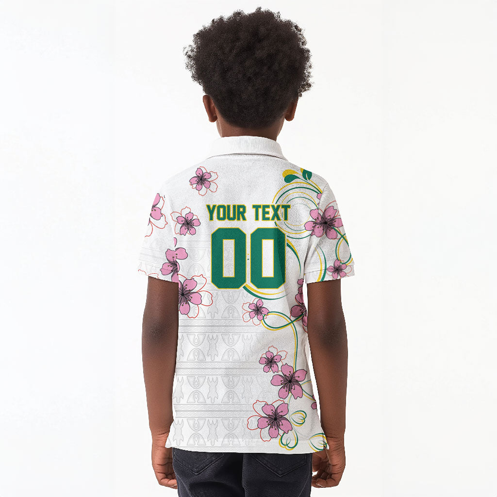 Custom Cameroon Red Stinkwood Floral Kid Polo Shirt Africa Women’s Football Champion Series 2026
