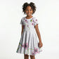 Custom Cameroon Red Stinkwood Floral Kid Short Sleeve Dress Africa Women’s Football Champion Series 2026