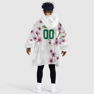 Custom Cameroon Red Stinkwood Floral Kid Wearable Blanket Hoodie Africa Women’s Football Champion Series 2026