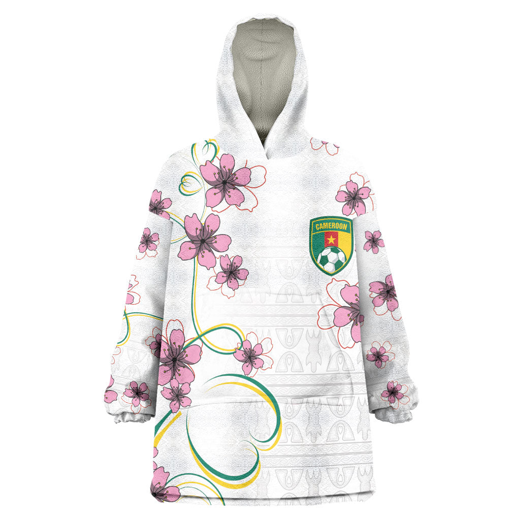 Custom Cameroon Red Stinkwood Floral Kid Wearable Blanket Hoodie Africa Women’s Football Champion Series 2026
