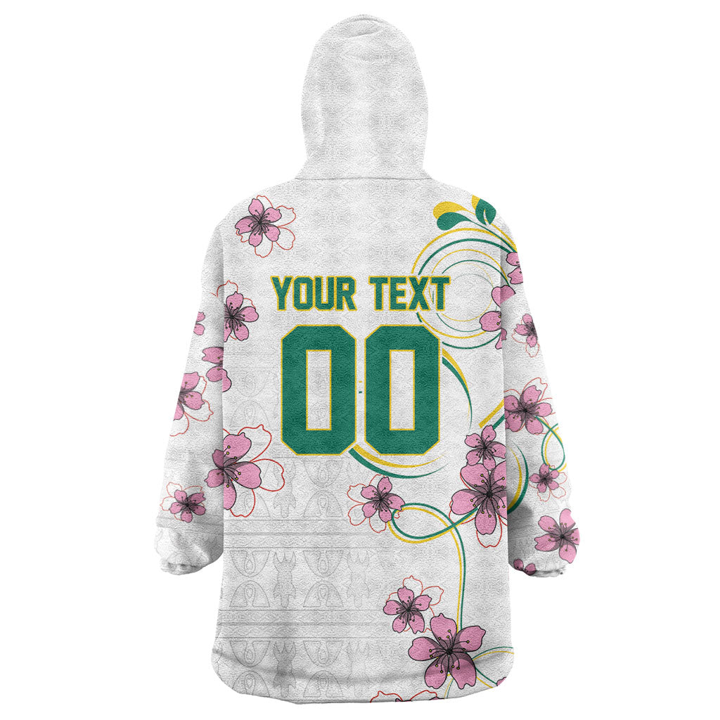 Custom Cameroon Red Stinkwood Floral Kid Wearable Blanket Hoodie Africa Women’s Football Champion Series 2026