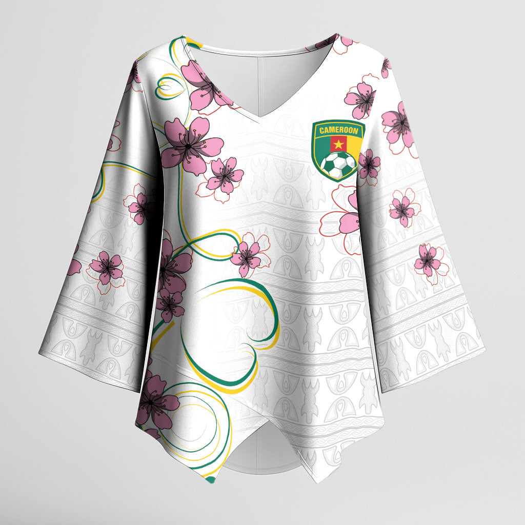 Custom Cameroon Red Stinkwood Floral Kimono Sleeve Blouse Africa Women’s Football Champion Series 2026