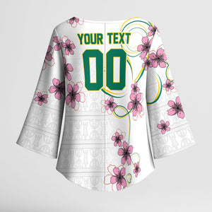 Custom Cameroon Red Stinkwood Floral Kimono Sleeve Blouse Africa Women’s Football Champion Series 2026