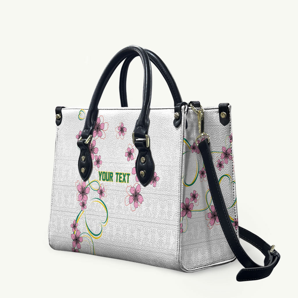 Custom Cameroon Red Stinkwood Floral Leather Bag Africa Women’s Football Champion Series 2026
