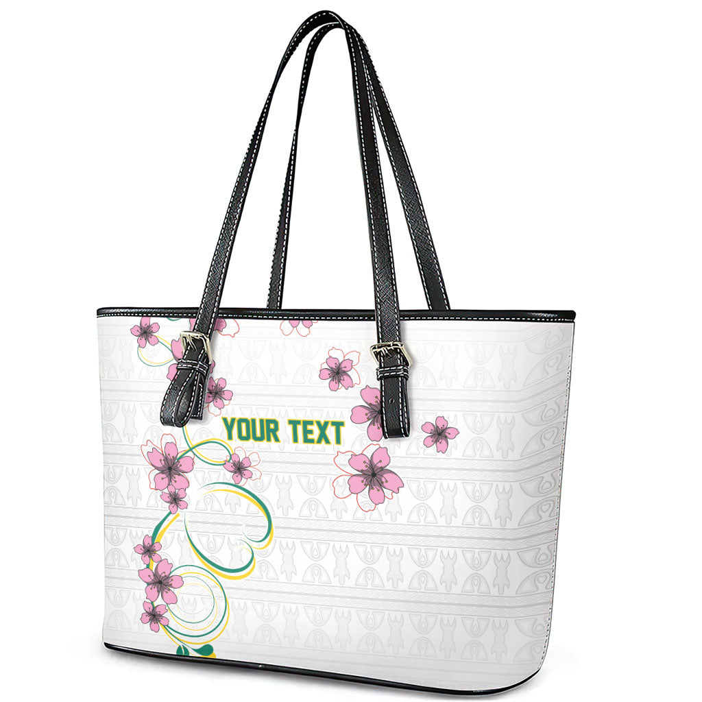 Custom Cameroon Red Stinkwood Floral Leather Tote Bag Africa Women’s Football Champion Series 2026