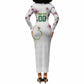 Custom Cameroon Red Stinkwood Floral Long Sleeve Bodycon Dress Africa Women’s Football Champion Series 2026