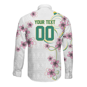 Custom Cameroon Red Stinkwood Floral Long Sleeve Button Shirt Africa Women’s Football Champion Series 2026