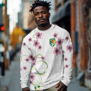 Custom Cameroon Red Stinkwood Floral Long Sleeve Shirt Africa Women’s Football Champion Series 2026