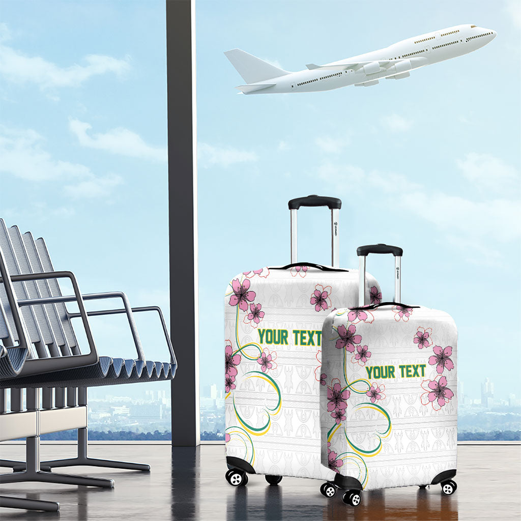 Custom Cameroon Red Stinkwood Floral Luggage Cover Africa Women’s Football Champion Series 2026
