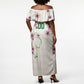 Custom Cameroon Red Stinkwood Floral Off Shoulder Maxi Dress Africa Women’s Football Champion Series 2026