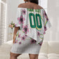 Custom Cameroon Red Stinkwood Floral Off Shoulder Short Dress Africa Women’s Football Champion Series 2026