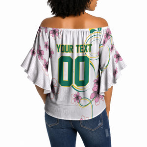 Custom Cameroon Red Stinkwood Floral Off Shoulder Wrap Waist Top Africa Women’s Football Champion Series 2026