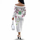 Custom Cameroon Red Stinkwood Floral Off The Shoulder Long Sleeve Dress Africa Women’s Football Champion Series 2026