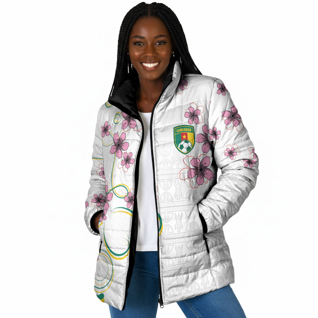 Custom Cameroon Red Stinkwood Floral Padded Jacket Africa Women’s Football Champion Series 2026