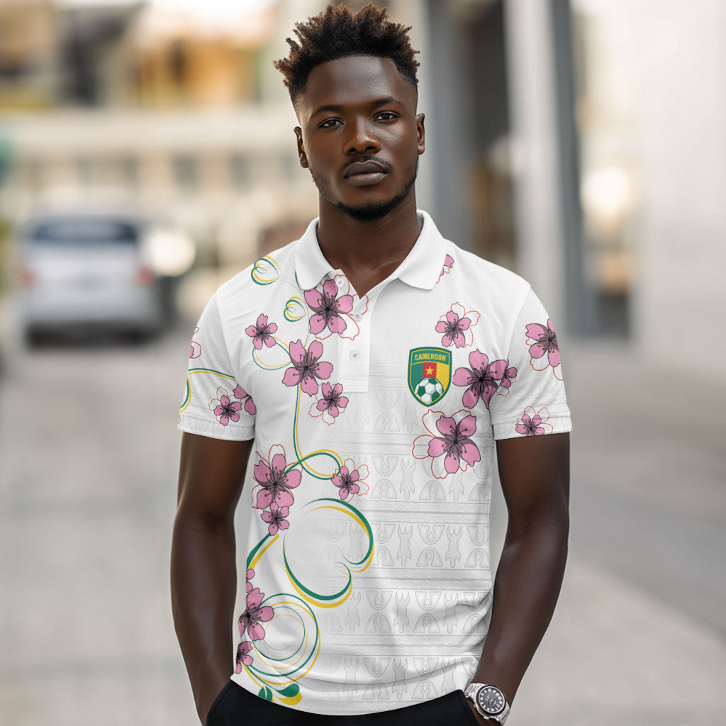 Custom Cameroon Red Stinkwood Floral Polo Shirt Africa Women’s Football Champion Series 2026