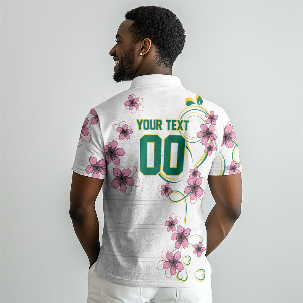 Custom Cameroon Red Stinkwood Floral Polo Shirt Africa Women’s Football Champion Series 2026