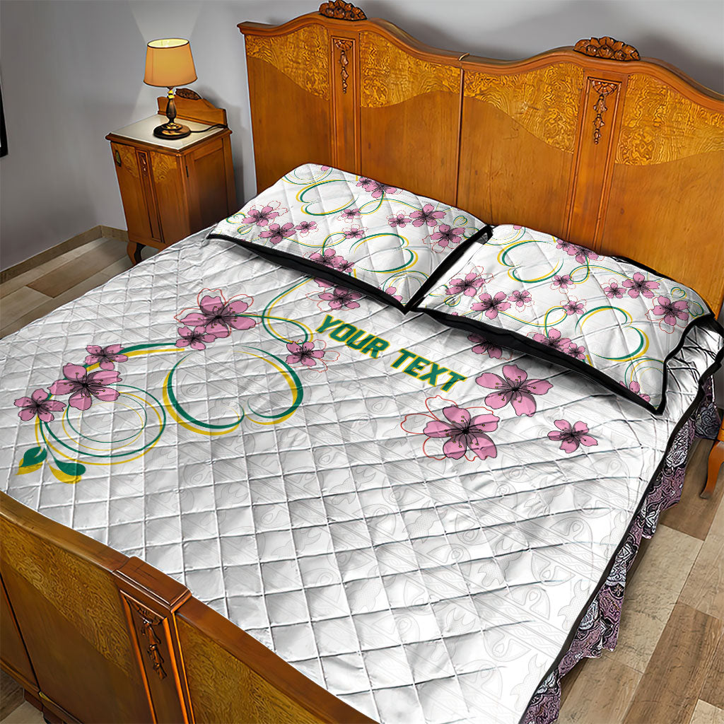 Custom Cameroon Red Stinkwood Floral Quilt Bed Set Africa Women’s Football Champion Series 2026