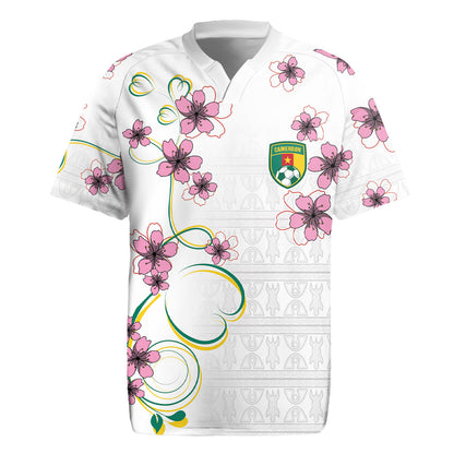 Custom Cameroon Red Stinkwood Floral Rugby Jersey Africa Women’s Football Champion Series 2026