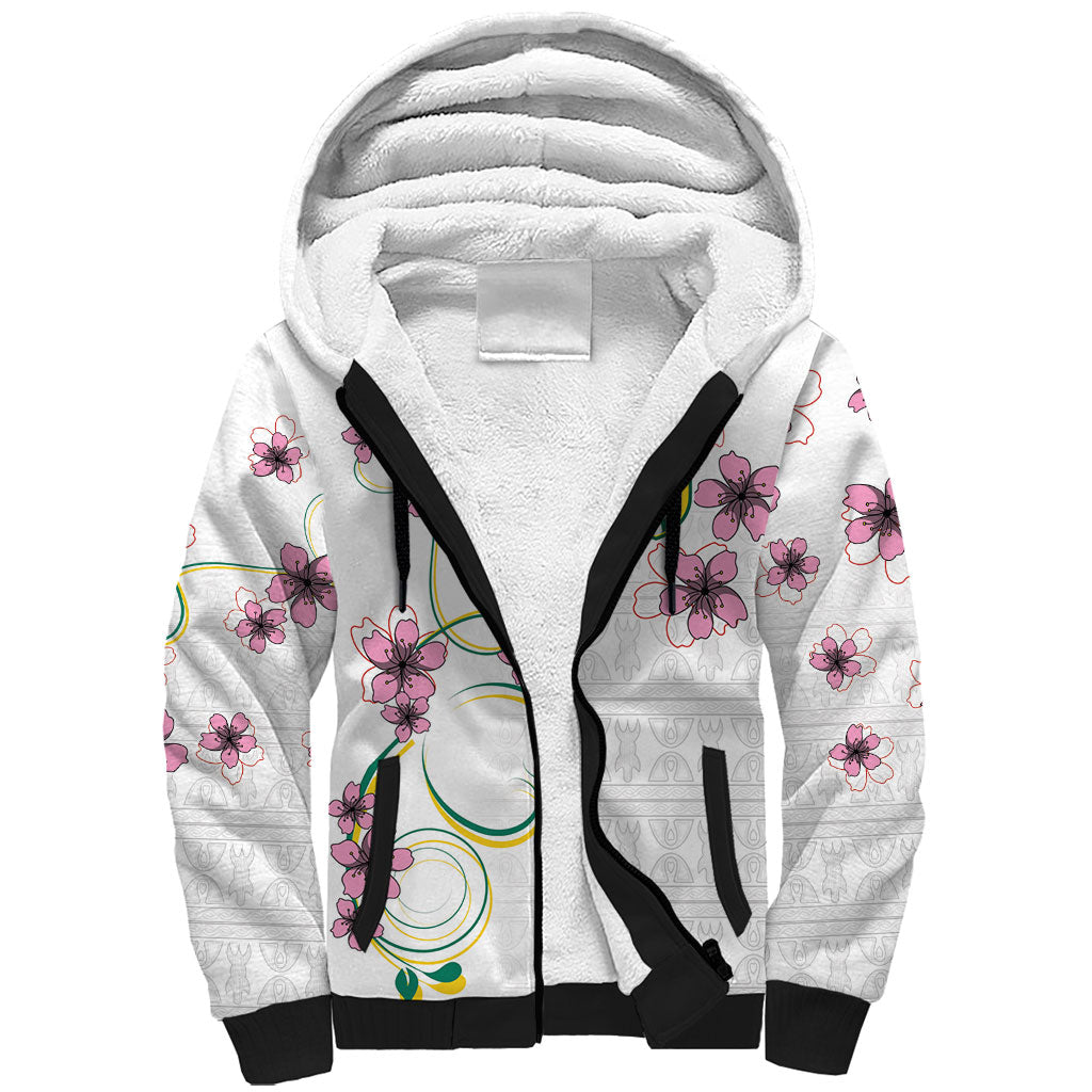 Custom Cameroon Red Stinkwood Floral Sherpa Hoodie Africa Women’s Football Champion Series 2026