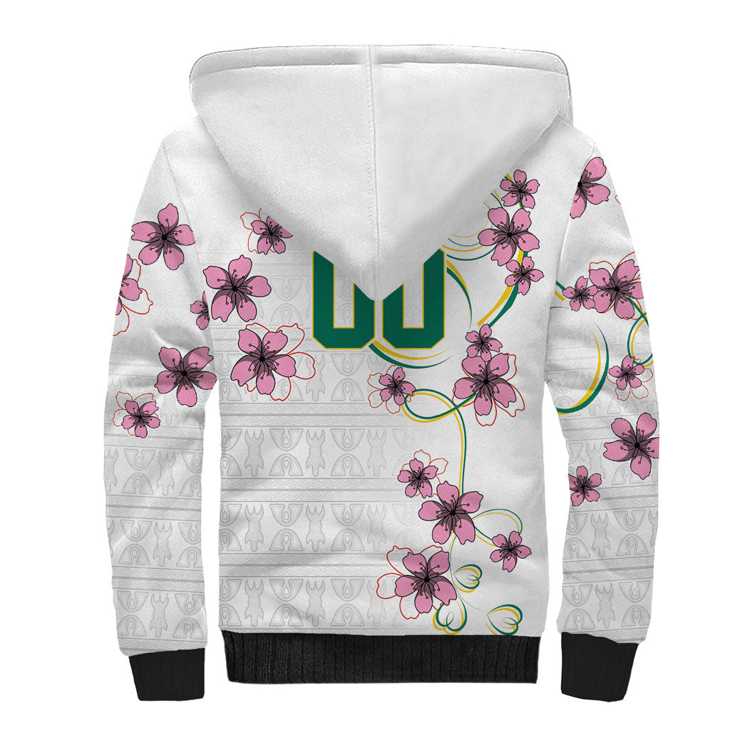 Custom Cameroon Red Stinkwood Floral Sherpa Hoodie Africa Women’s Football Champion Series 2026