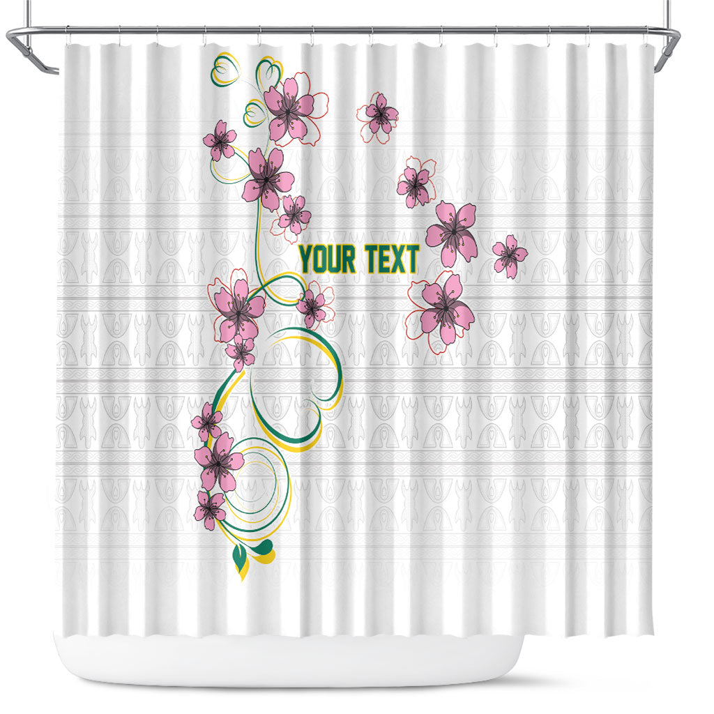 Custom Cameroon Red Stinkwood Floral Shower Curtain Africa Women’s Football Champion Series 2026