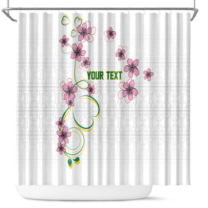 Custom Cameroon Red Stinkwood Floral Shower Curtain Africa Women’s Football Champion Series 2026