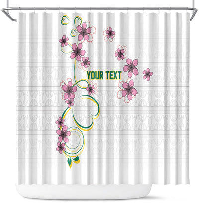 Custom Cameroon Red Stinkwood Floral Shower Curtain Africa Women’s Football Champion Series 2026