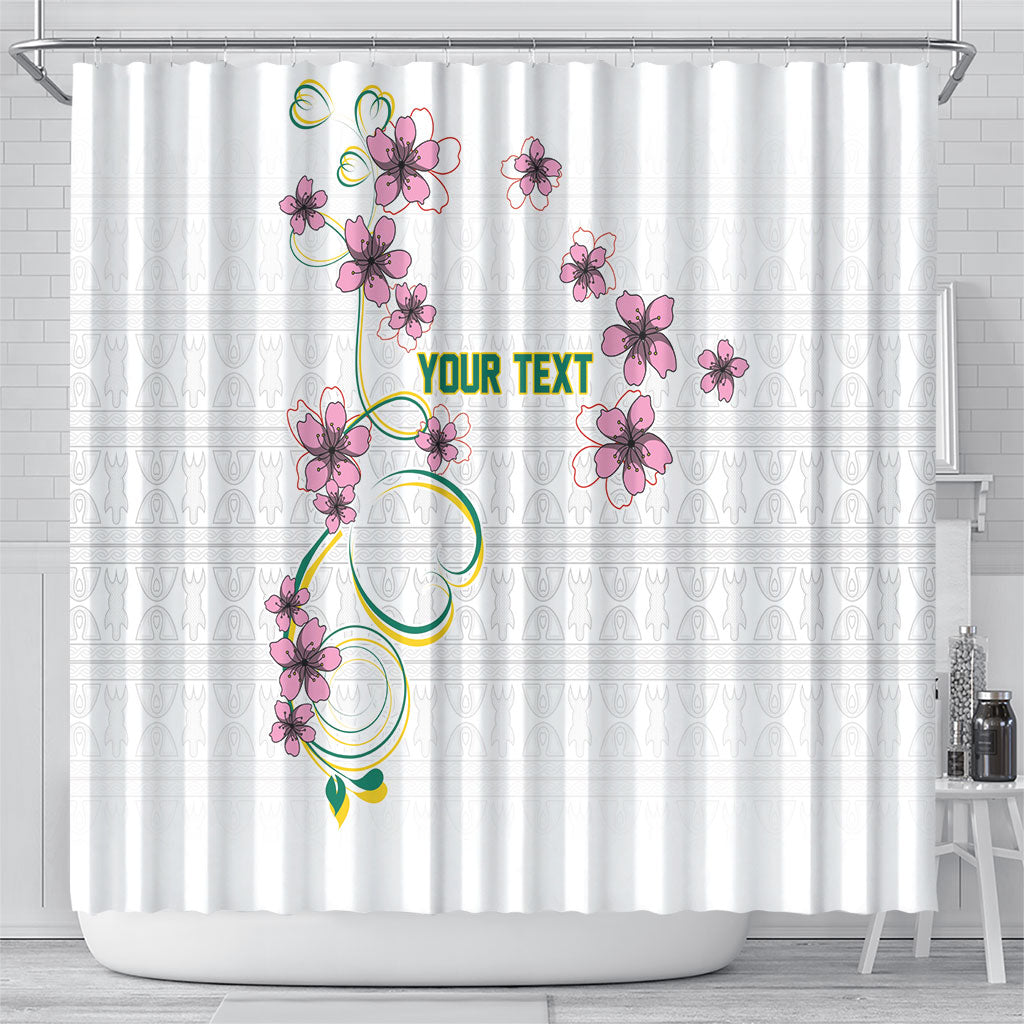Custom Cameroon Red Stinkwood Floral Shower Curtain Africa Women’s Football Champion Series 2026