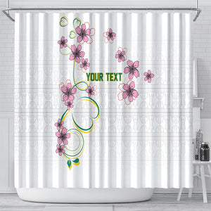 Custom Cameroon Red Stinkwood Floral Shower Curtain Africa Women’s Football Champion Series 2026