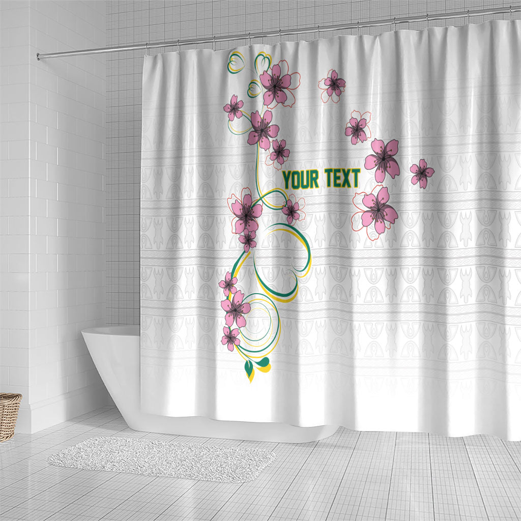 Custom Cameroon Red Stinkwood Floral Shower Curtain Africa Women’s Football Champion Series 2026