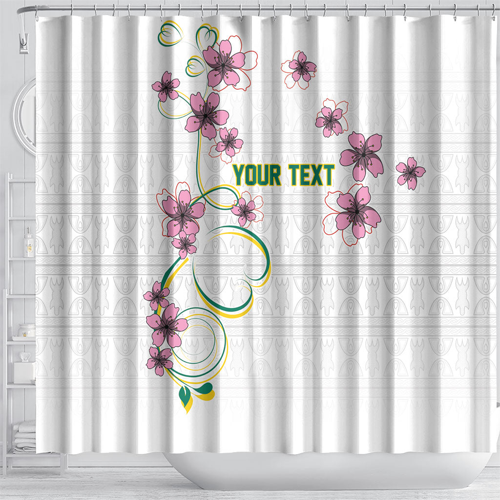 Custom Cameroon Red Stinkwood Floral Shower Curtain Africa Women’s Football Champion Series 2026