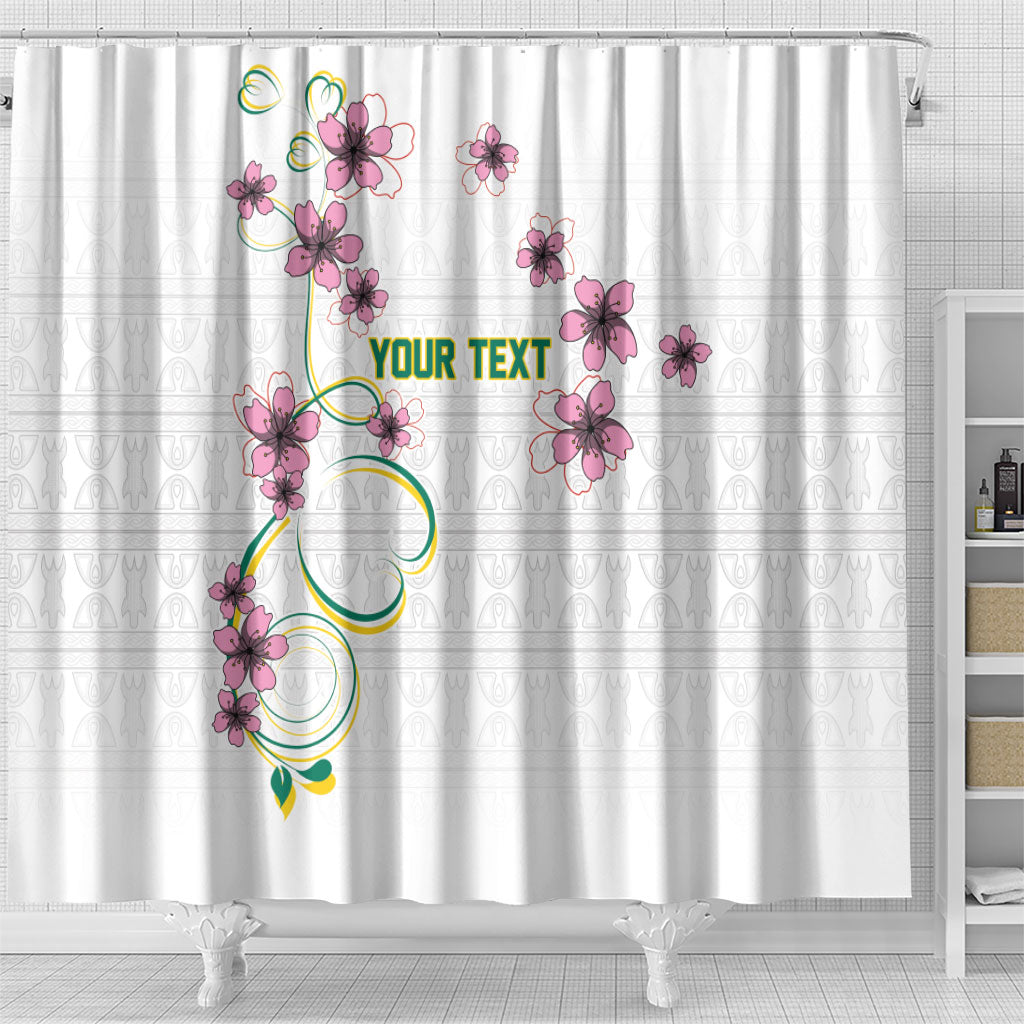 Custom Cameroon Red Stinkwood Floral Shower Curtain Africa Women’s Football Champion Series 2026