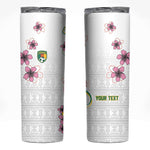 Custom Cameroon Red Stinkwood Floral Skinny Tumbler Africa Women’s Football Champion Series 2026