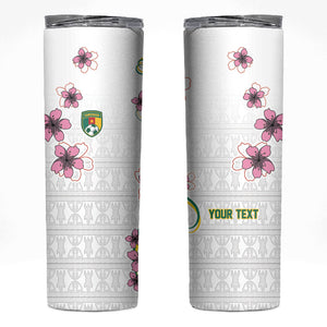 Custom Cameroon Red Stinkwood Floral Skinny Tumbler Africa Women’s Football Champion Series 2026