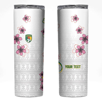 Custom Cameroon Red Stinkwood Floral Skinny Tumbler Africa Women’s Football Champion Series 2026