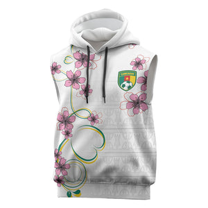 Custom Cameroon Red Stinkwood Floral Sleeveless Hoodie Africa Women’s Football Champion Series 2026