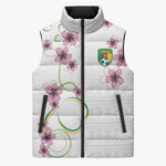 Custom Cameroon Red Stinkwood Floral Sleeveless Puffer Jacket Africa Women’s Football Champion Series 2026