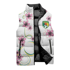 Custom Cameroon Red Stinkwood Floral Sleeveless Puffer Jacket Africa Women’s Football Champion Series 2026