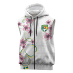 Custom Cameroon Red Stinkwood Floral Sleeveless Zip Hoodie Africa Women’s Football Champion Series 2026