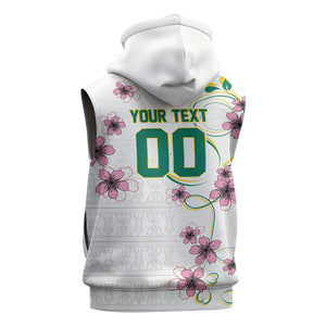 Custom Cameroon Red Stinkwood Floral Sleeveless Zip Hoodie Africa Women’s Football Champion Series 2026