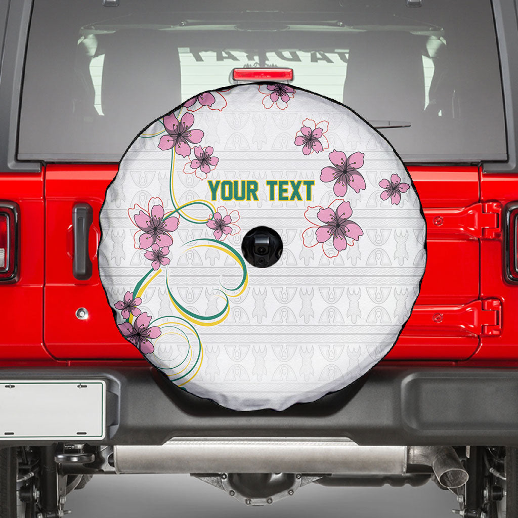 Custom Cameroon Red Stinkwood Floral Spare Tire Cover Africa Women’s Football Champion Series 2026