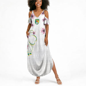 Custom Cameroon Red Stinkwood Floral Summer Maxi Dress Africa Women’s Football Champion Series 2026
