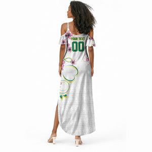 Custom Cameroon Red Stinkwood Floral Summer Maxi Dress Africa Women’s Football Champion Series 2026