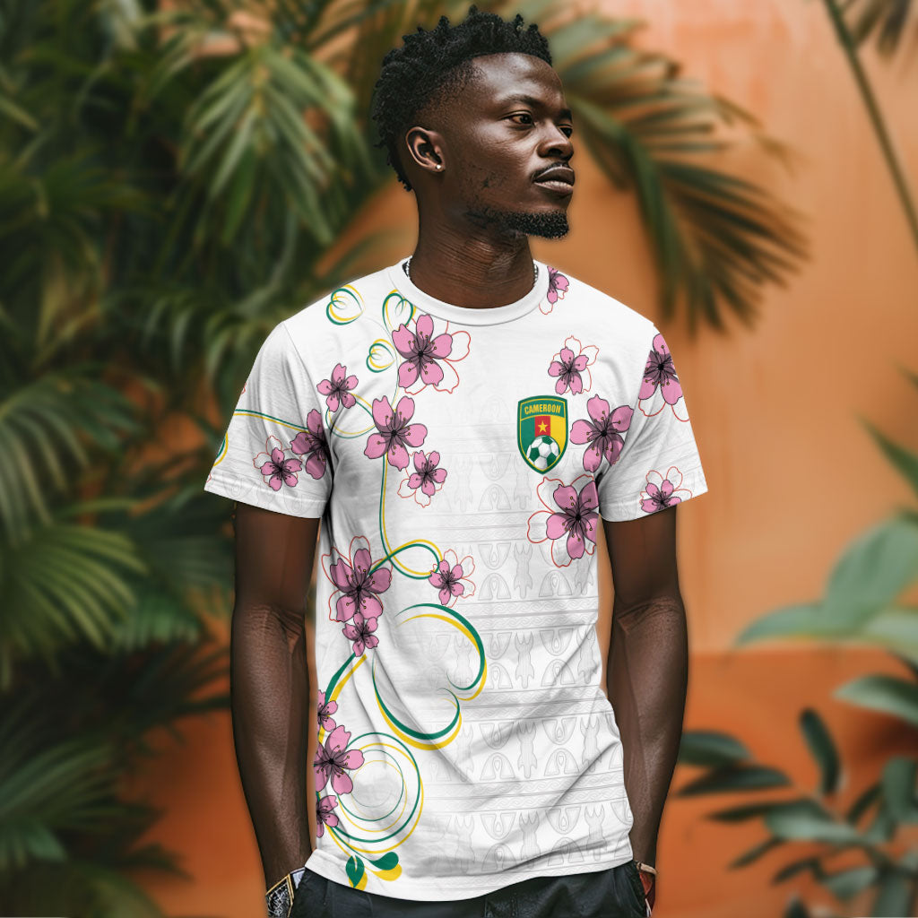 Custom Cameroon Red Stinkwood Floral T shirt Africa Women’s Football Champion Series 2026