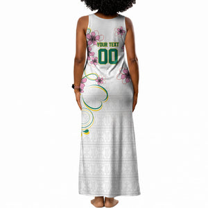Custom Cameroon Red Stinkwood Floral Tank Maxi Dress Africa Women’s Football Champion Series 2026