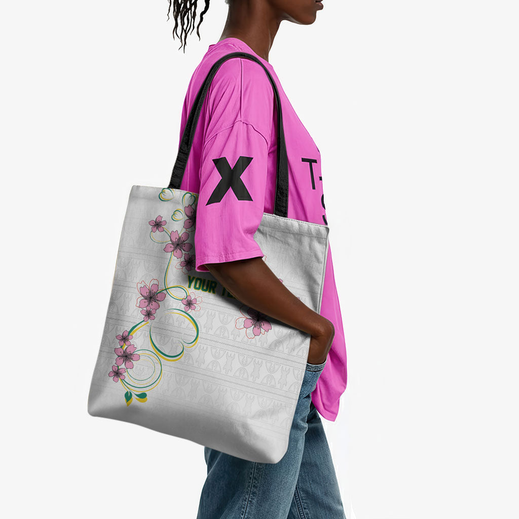 Custom Cameroon Red Stinkwood Floral Tote Bag Africa Women’s Football Champion Series 2026