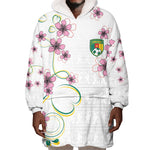 Custom Cameroon Red Stinkwood Floral Wearable Blanket Hoodie Africa Women’s Football Champion Series 2026