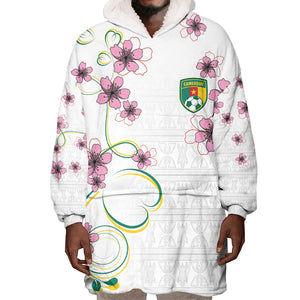 Custom Cameroon Red Stinkwood Floral Wearable Blanket Hoodie Africa Women’s Football Champion Series 2026