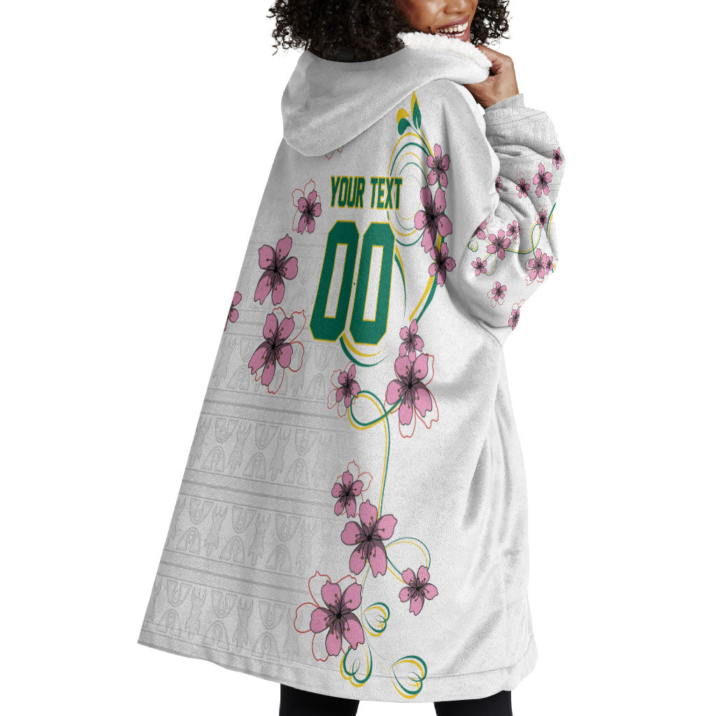 Custom Cameroon Red Stinkwood Floral Wearable Blanket Hoodie Africa Women’s Football Champion Series 2026