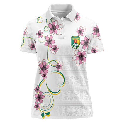 Custom Cameroon Red Stinkwood Floral Women Polo Shirt Africa Women’s Football Champion Series 2026